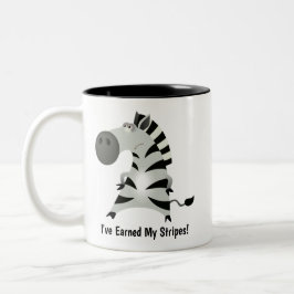 Niedlicher Zebra: Ich habe meine Streifen Zweifarbige Tasse