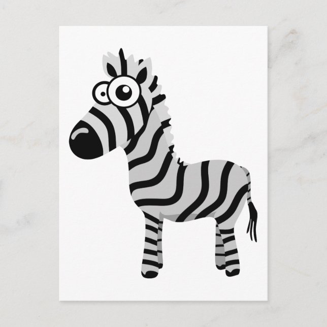 Niedlicher Zebra Postkarte (Vorderseite)