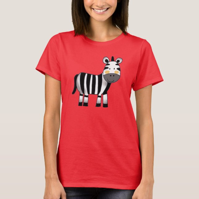 niedlicher Zebra T-Shirt (Vorderseite)