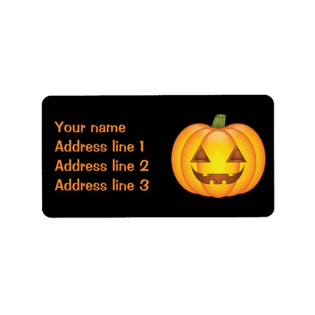 Niedlicher Zeichn eines Halloween-Jacks O’Lantern  Adressaufkleber (Vorne)