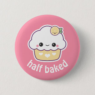 Niedlicher Zitronen-kleiner Kuchen Button