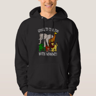 Niedlicher Zoo für Kinder, die mit Mommy Anim in d Hoodie