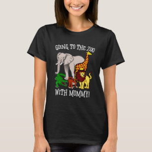 Niedlicher Zoo für Kinder, die mit Mommy Anim in d T-Shirt