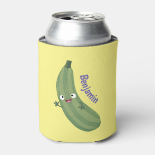 Niedlicher Zucchini-Happy-Cartoon Dosenkühler