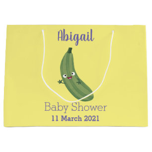 Niedlicher Zucchini-Happy-Cartoon Große Geschenktüte