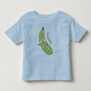 Niedlicher Zucchini-Happy-Cartoon Kleinkind T-shirt