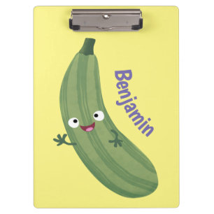 Niedlicher Zucchini-Happy-Cartoon Klemmbrett