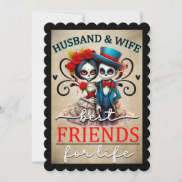 Niedlicher Zuckerschädel Dankeskarte