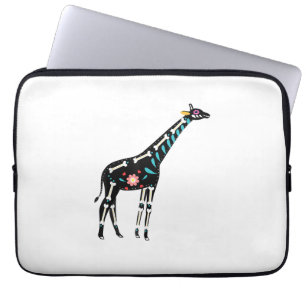 Niedlicher Zuckerschädel mexikanische Giraffe Hall Laptopschutzhülle