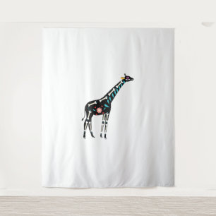 Niedlicher Zuckerschädel mexikanische Giraffe Hall Wandteppich