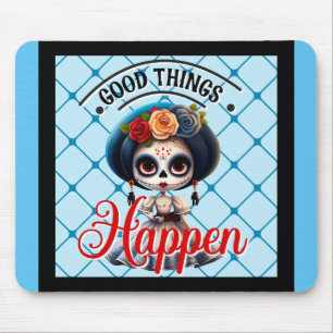 Niedlicher Zuckerschädel Mousepad