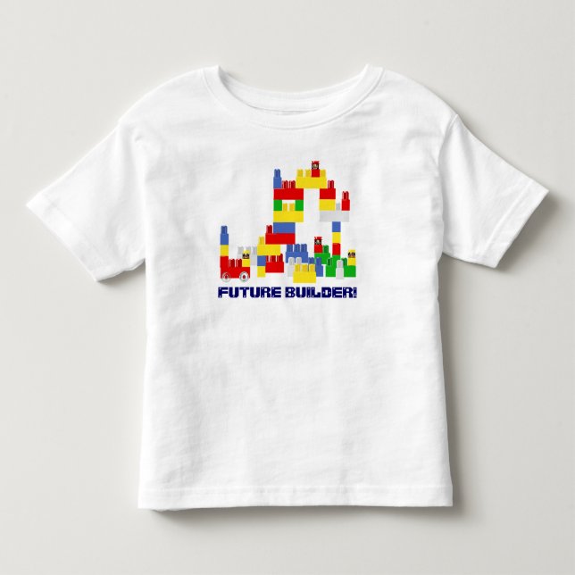 Niedlicher ZUKÜNFTIGER ERBAUER Entwurf mit Kleinkind T-shirt (Vorderseite)