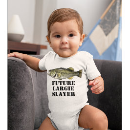 Niedlicher Zukunftsfisch Largemouth Bass Slayer Baby Strampler