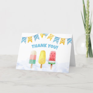 Niedlicher, zum Pop bereiter Eiscreme-Babydusche Dankeskarte
