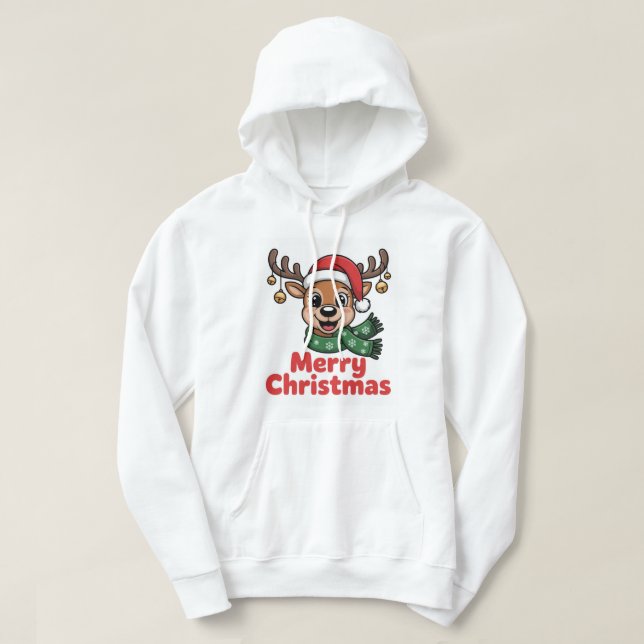 NiedlicherWeihnachtsrentierPulloverMerryChristmas Hoodie (Design vorne)