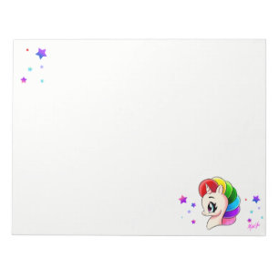 Niedliches 11" x 8,5" Hand gezeichneter Notizblock