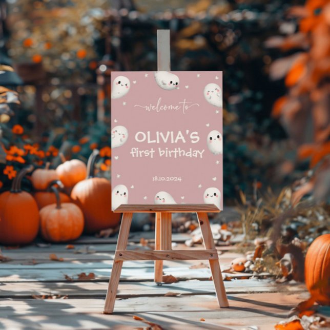 Niedliches 1 Halloween Begrüßungszeichen Poster (Von Creator hochgeladen)