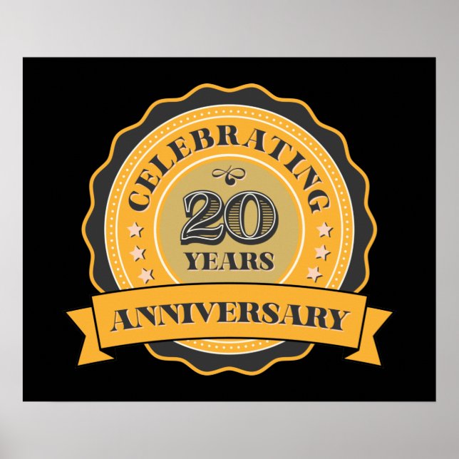 niedliches 20-jähriges Bestehen Poster (Vorne)