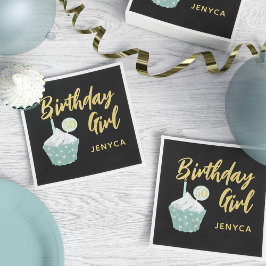 Niedliches 50. Geburtstag Cupcake Party Napkins Serviette