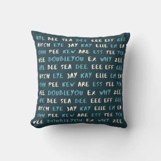 Niedliches ABC "AYE BEE SEE" Phonetic Throw Kissen