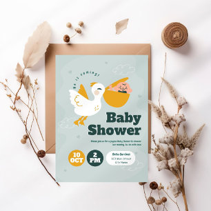 Niedliches Abenteuer erwartet Baby Shower Einladung