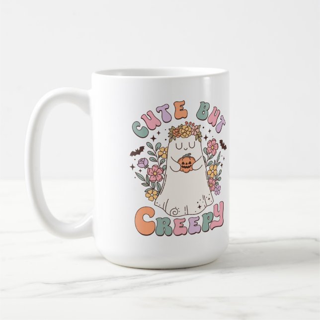 Niedliches aber grauenhaftes Halloween Kaffeetasse (Links)