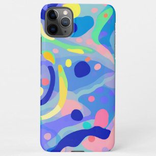 Niedliches Abstraktes blaues Pastell Neon Wiederho iPhone 11Pro Max Hülle