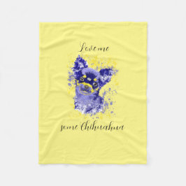Niedliches Abstraktes Chihuahua Fleece Blanket