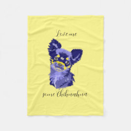 Niedliches Abstraktes Chihuahua Fleece Blanket