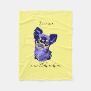 Niedliches Abstraktes Chihuahua Fleece Blanket
