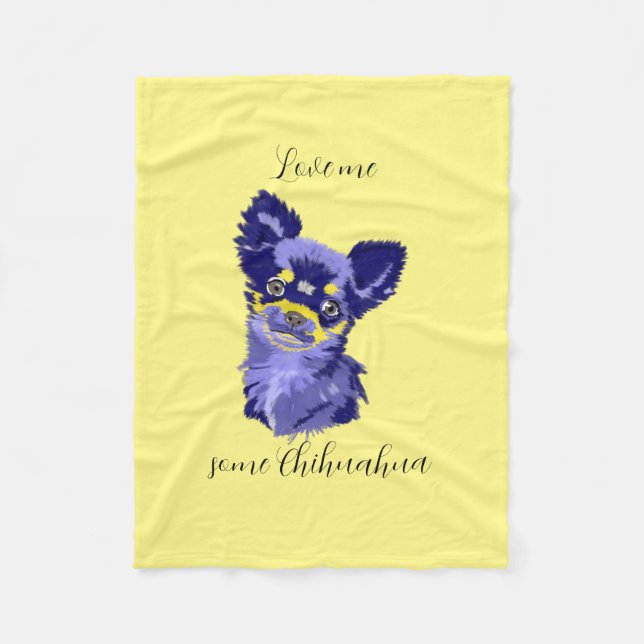 Niedliches Abstraktes Chihuahua Fleece Blanket (Vorderseite)