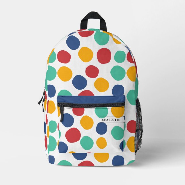 Niedliches Abstraktes Muster Bedruckter Rucksack (Vorderseite)
