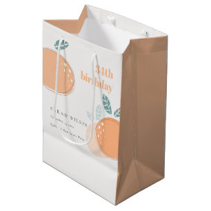 Niedliches Abstraktes Orange Frucht Fett jedes Alt Mittlere Geschenktüte