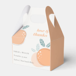 Niedliches Abstraktes Orange Fruity Bold Wedding D Geschenkschachtel