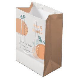 Niedliches Abstraktes Orange Fruity Bold Wedding D Mittlere Geschenktüte