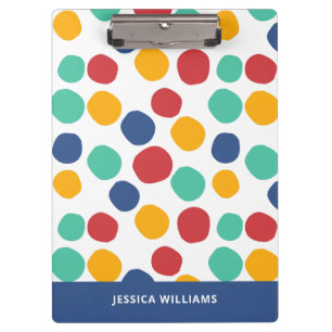 Niedliches, Abstraktes Polka Dot Muster Klemmbrett