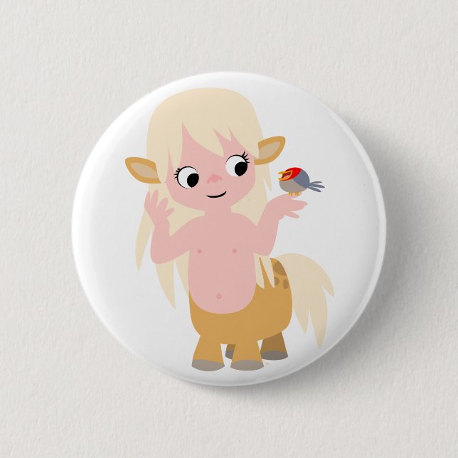 Niedliches Abzeichen für kleine Cartoon-Zentrierta Button (Vorderseite)