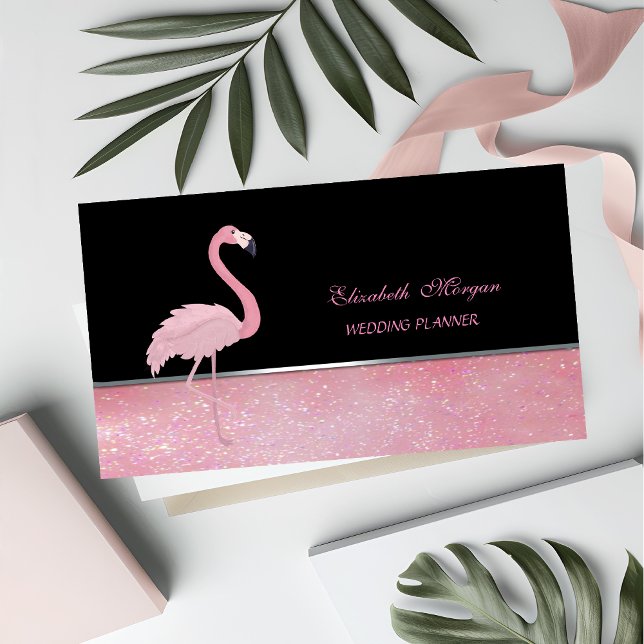 Niedliches Adorable Elegante, rosa Flamingo Visitenkarte (Von Creator hochgeladen)
