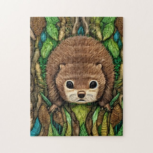 Niedliches Adorable Kleine Baby Beaver (Vertikal)