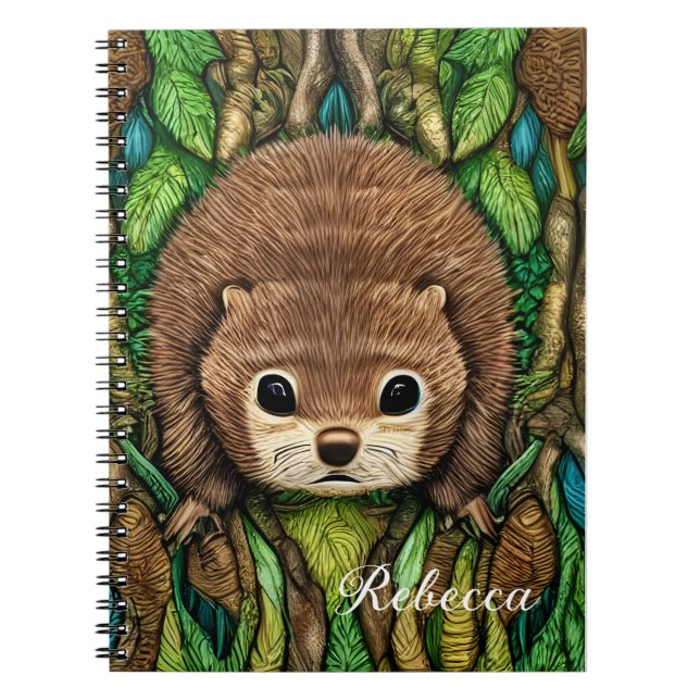 Niedliches Adorable Kleine Baby Beaver Notizblock (Vorderseite)