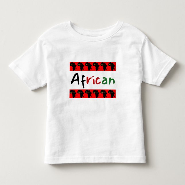 Niedliches Afrika Kleinkind T-shirt (Vorderseite)