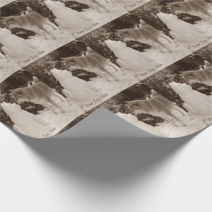 niedliches Akita küssendes Snowman snowdog Geschenkpapier