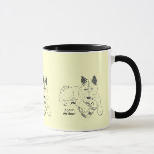 Niedliches Akitazeichnen und Tasse