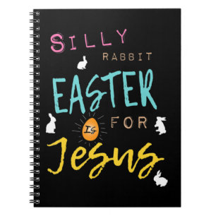 Niedliches Albernes Kaninchenöster für Jesus Shirt Notizblock