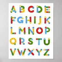Niedliches Alphabet-Poster
