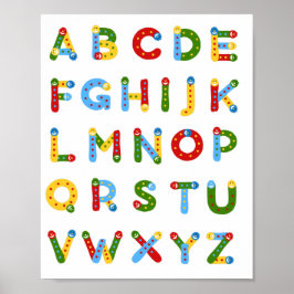 Niedliches Alphabet-Poster Poster