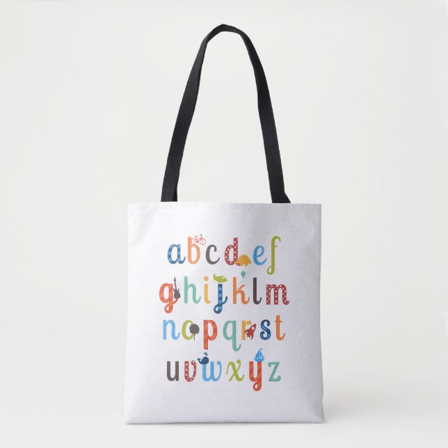 Niedliches Alphabet Tasche (Vorderseite)