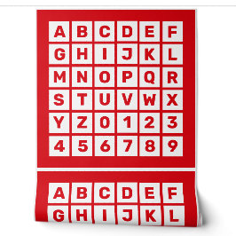 Niedliches Alphabet und Zahlenmuster Tapete