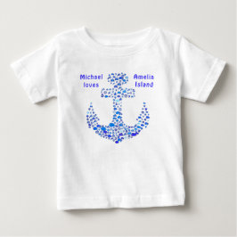 Niedliches Amelia Island Sea Creatures Anchor Baby Baby T-shirt