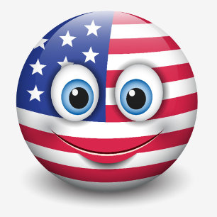 Niedliches amerikanisches Emoji Golfball